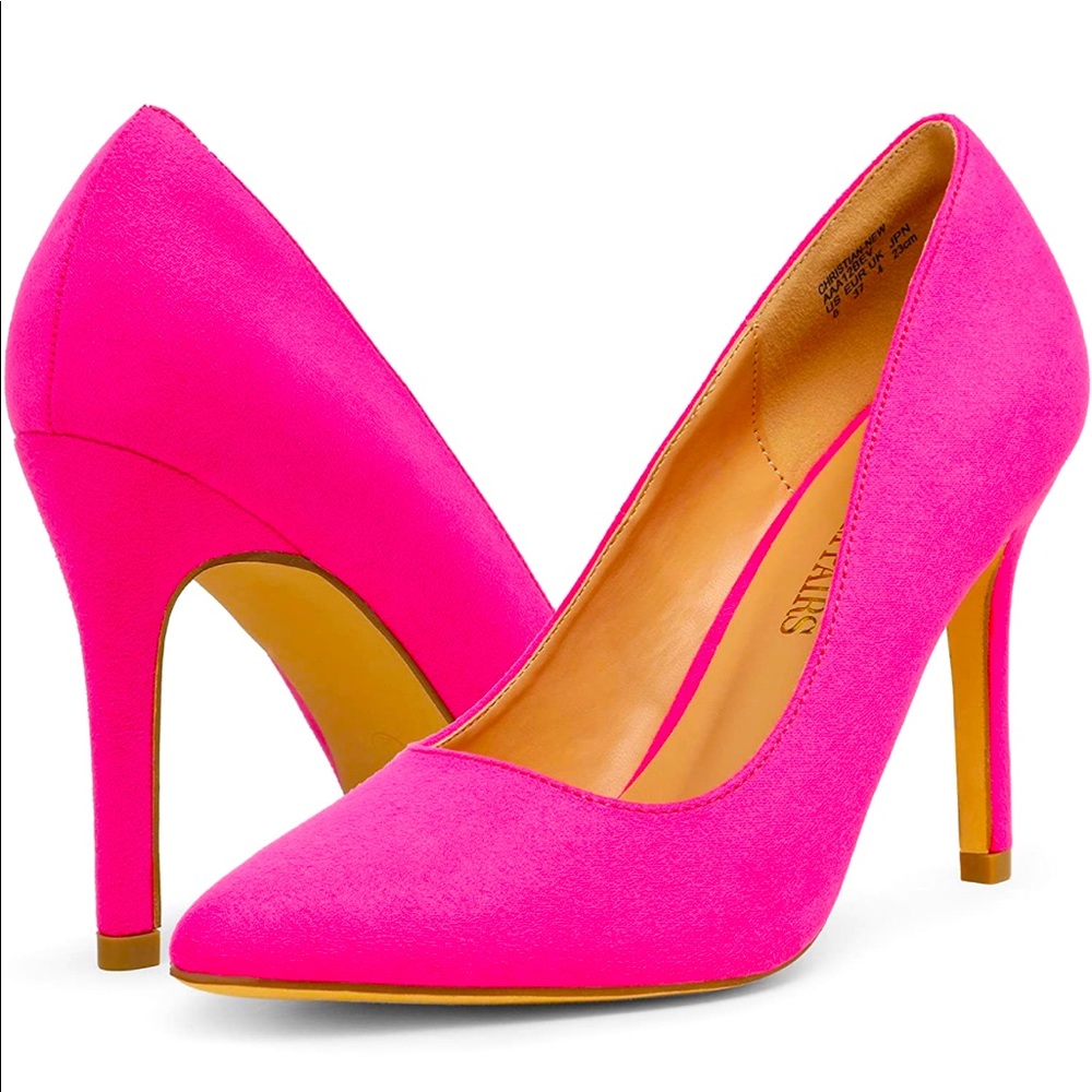 Never Worn DREAM PAIRS Women's Heels Pump Shoes Hot Pink, size 7.5